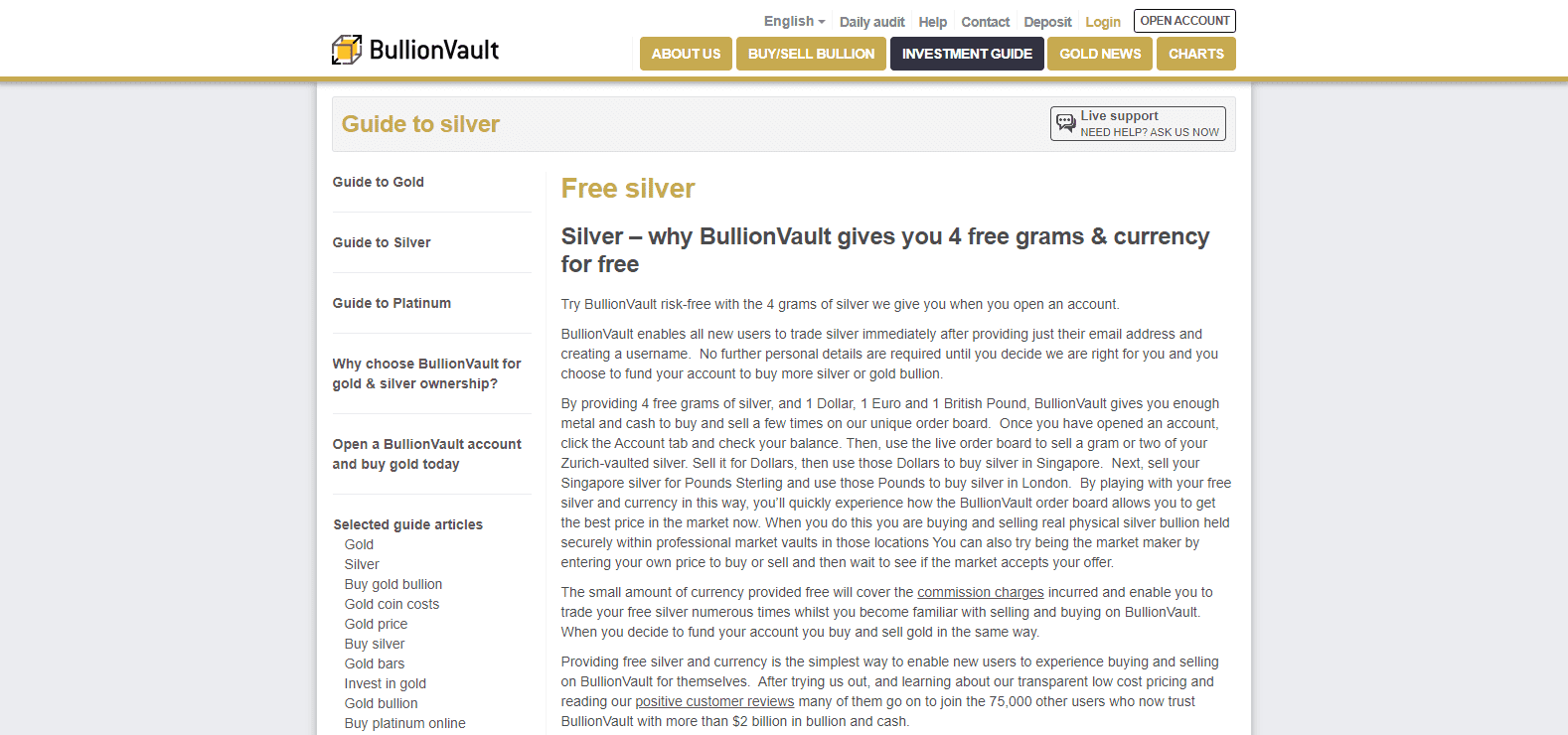 BullionVault Review promotional campaign